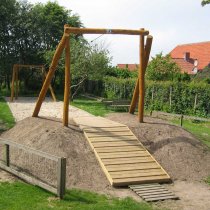 Versy plattform till linbana i natur