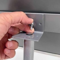 Vridbar skylthållare A3 silver baksida enkelt vridbart fäste