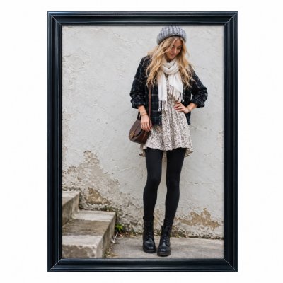 Klickram Antik 50x70 cm - Svart snäppram
