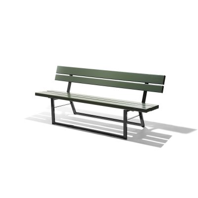 Grön Parksoffa för offentlig miljö