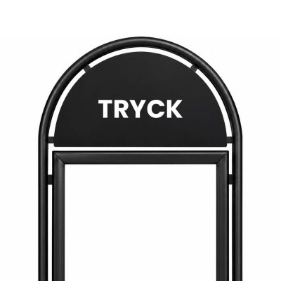 logotryck två sidor för gatupratare och trottoarställ