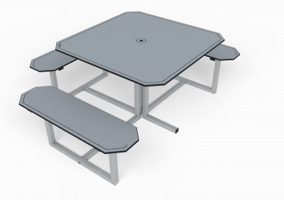 Picknickbord Skagen grått tillgänglihetsanpassat bänkbord