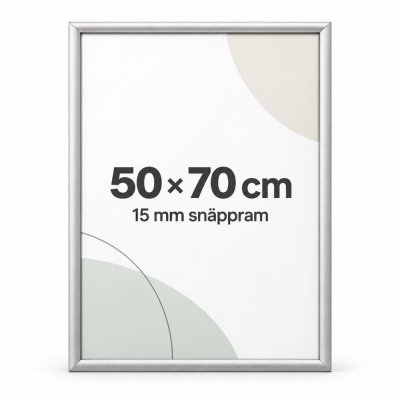 Posterram 50x70 15 mm smal ram - Silver