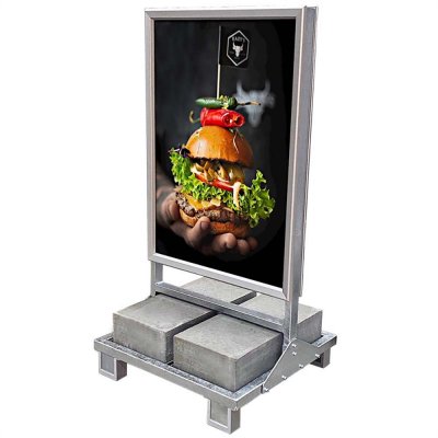 Tung gatupratare med betongfot 70x100