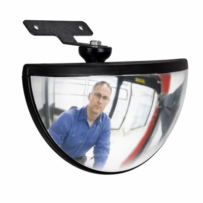 Truckspegel 250 mm i halvcirkelformat, produktbild mot vit bakgrund