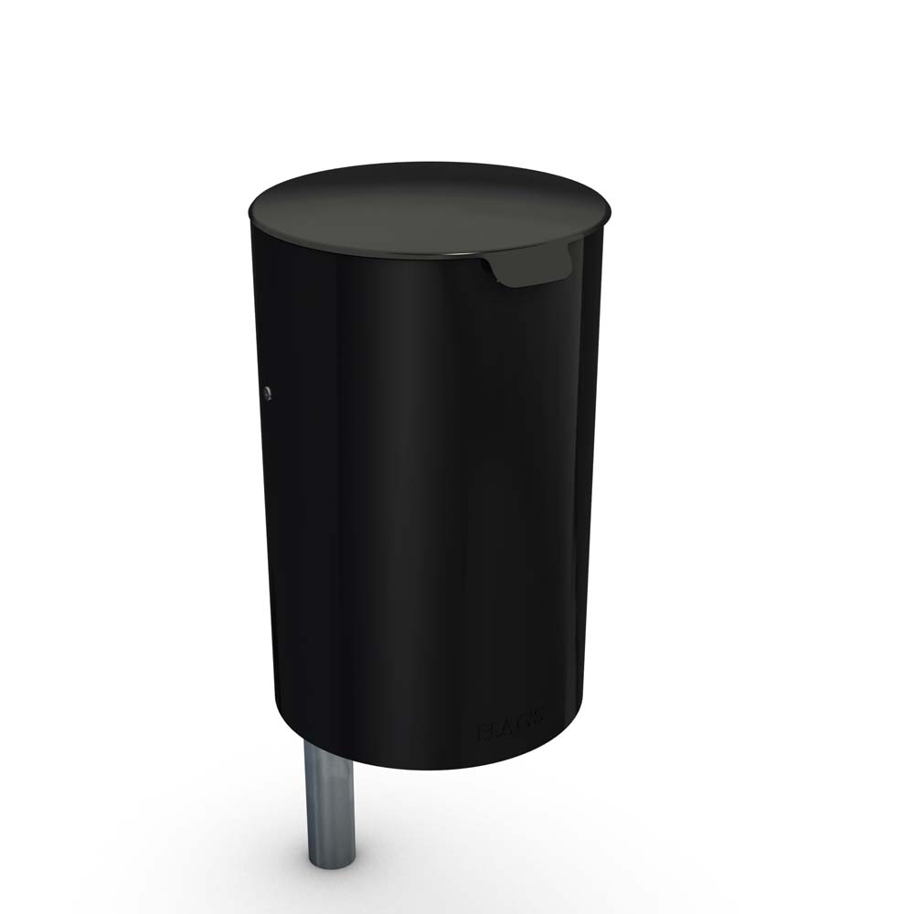 Papperskorg för markgjutning utomhus