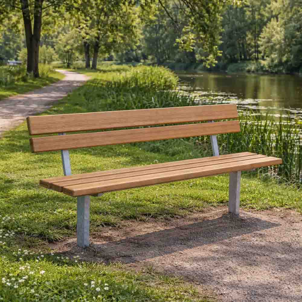 Parkbänkar för platsgjutning