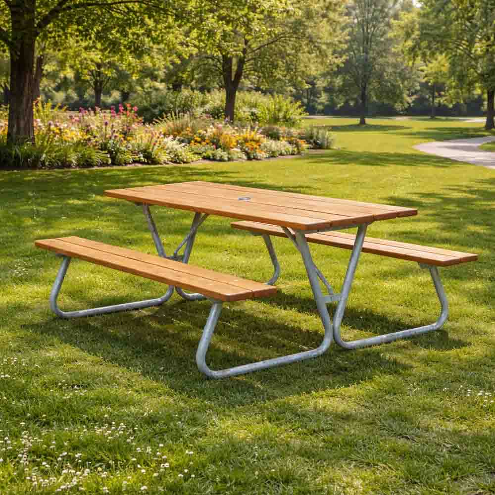 Bänkbord för park och utemiljö