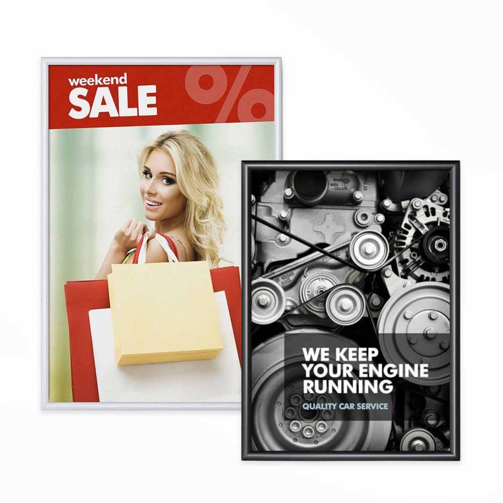 snäppramar och affischramar inomhus och utomhus