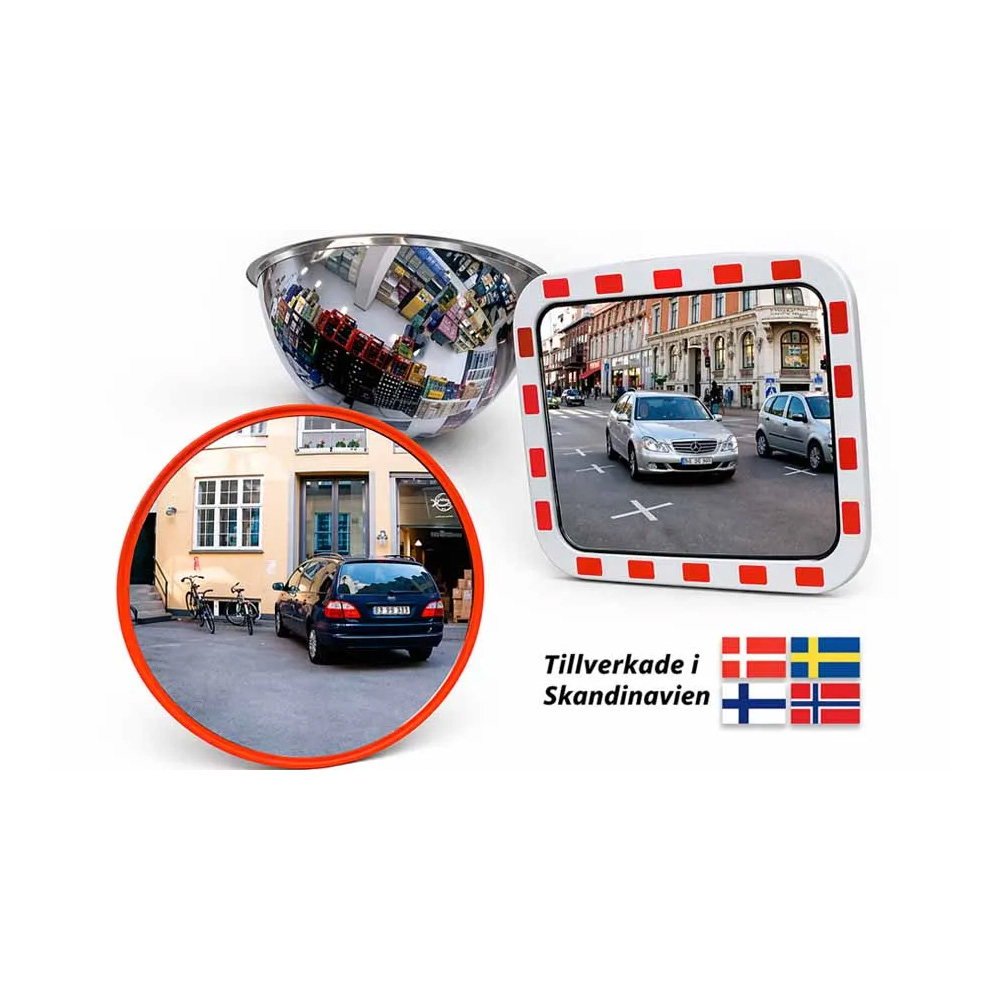 köpa speglar utomhus och inomhus för säkerhet, trafik